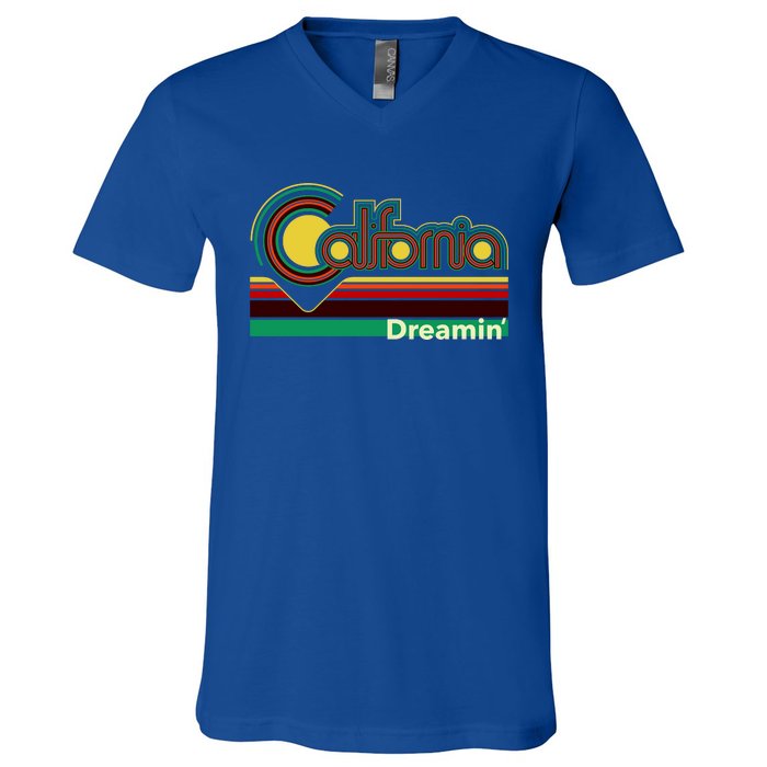 Retro California Dreamin V-Neck T-Shirt