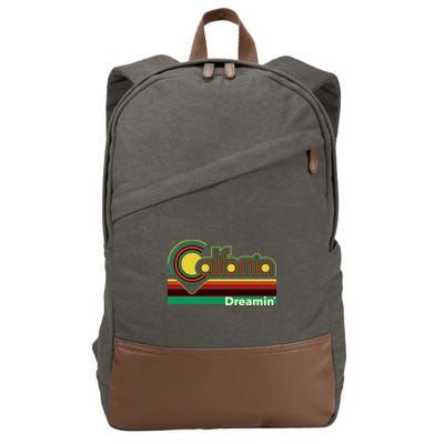 Retro California Dreamin Cotton Canvas Backpack