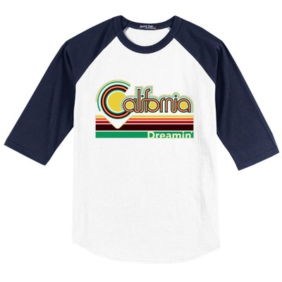 Retro California Dreamin Baseball Sleeve Shirt