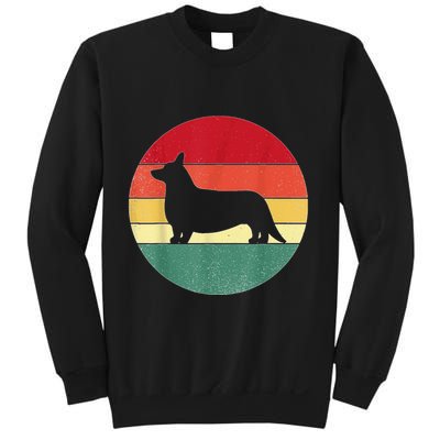 Retro Corgi Dog Owner Pet Lover Welsh Corgi Father Novelty Sweatshirt