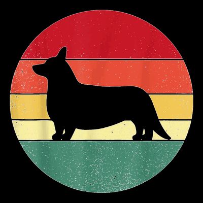 Retro Corgi Dog Owner Pet Lover Welsh Corgi Father Novelty T-Shirt