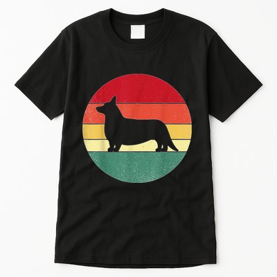 Retro Corgi Dog Owner Pet Lover Welsh Corgi Father Novelty Tall T-Shirt