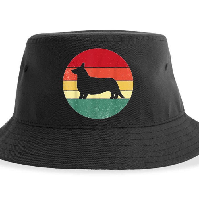 Retro Corgi Dog Owner Pet Lover Welsh Corgi Father Novelty Sustainable Bucket Hat