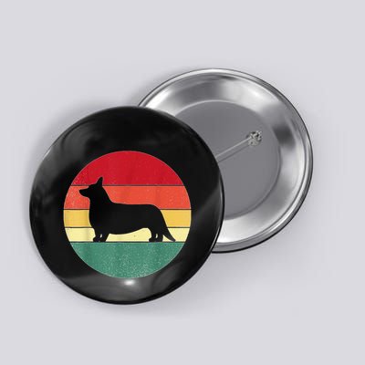 Retro Corgi Dog Owner Pet Lover Welsh Corgi Father Novelty Button