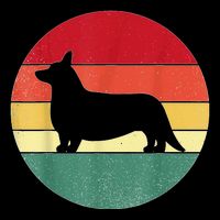 Retro Corgi Dog Owner Pet Lover Welsh Corgi Father Novelty Button