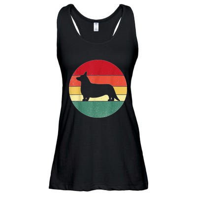 Retro Corgi Dog Owner Pet Lover Welsh Corgi Father Novelty Ladies Essential Flowy Tank