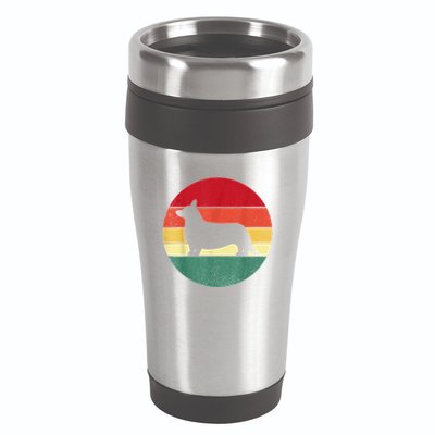Retro Corgi Dog Owner Pet Lover Welsh Corgi Father Novelty 16oz Travel Tumbler