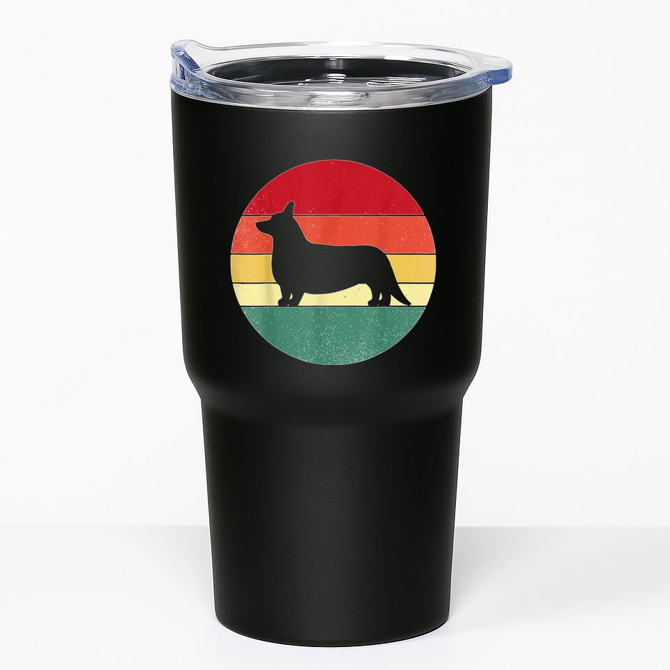 Retro Corgi Dog Owner Pet Lover Welsh Corgi Father Novelty Tumbler