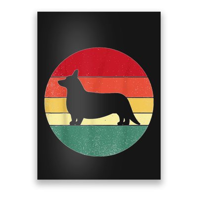 Retro Corgi Dog Owner Pet Lover Welsh Corgi Father Novelty Poster