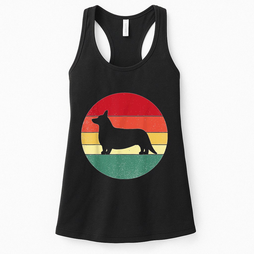 Retro Corgi Dog Owner Pet Lover Welsh Corgi Father Novelty Womens Tank Top