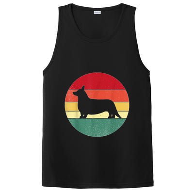 Retro Corgi Dog Owner Pet Lover Welsh Corgi Father Novelty PosiCharge Competitor Tank