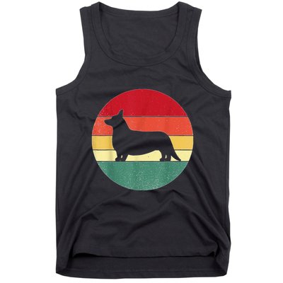 Retro Corgi Dog Owner Pet Lover Welsh Corgi Father Novelty Tank Top