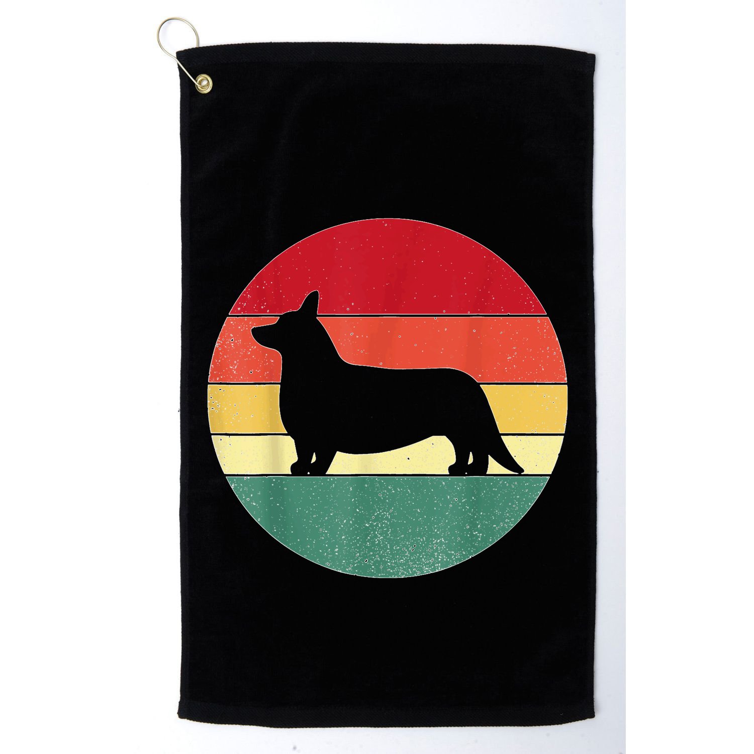 Retro Corgi Dog Owner Pet Lover Welsh Corgi Father Novelty Golf Towel