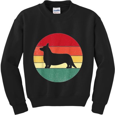 Retro Corgi Dog Owner Pet Lover Welsh Corgi Father Novelty Kids Sweatshirt