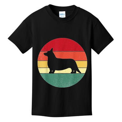 Retro Corgi Dog Owner Pet Lover Welsh Corgi Father Novelty Kids T-Shirt