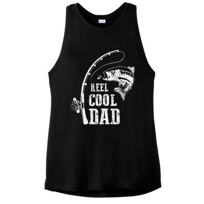 Reel Cool Dad Fishing Daddy Fathers Day Ladies PosiCharge Tri-Blend Wicking Tank