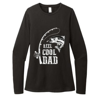 Reel Cool Dad Fishing Daddy Fathers Day Womens CVC Long Sleeve Shirt