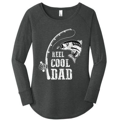 Reel Cool Dad Fishing Daddy Fathers Day Women's Perfect Tri Tunic Long Sleeve Shirt