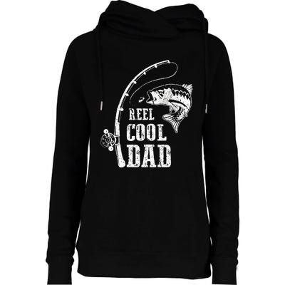 Reel Cool Dad Fishing Daddy Fathers Day Womens Funnel Neck Pullover Hood