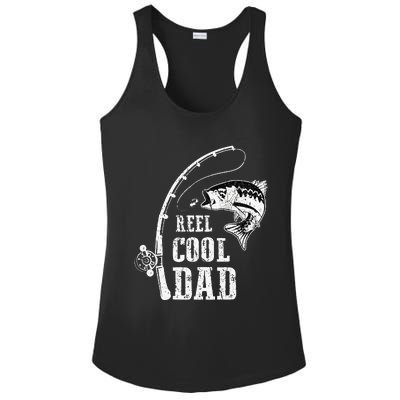 Reel Cool Dad Fishing Daddy Fathers Day Ladies PosiCharge Competitor Racerback Tank