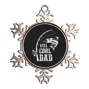 Reel Cool Dad Fishing Daddy Fathers Day Metallic Star Ornament