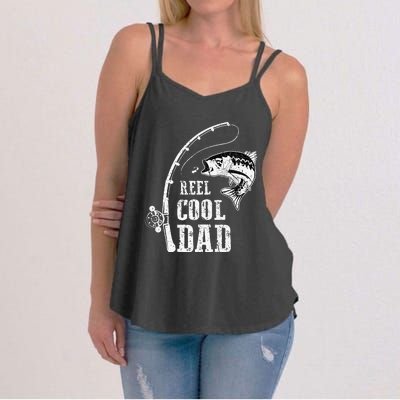 Reel Cool Dad Fishing Daddy Fathers Day Women's Strappy Tank