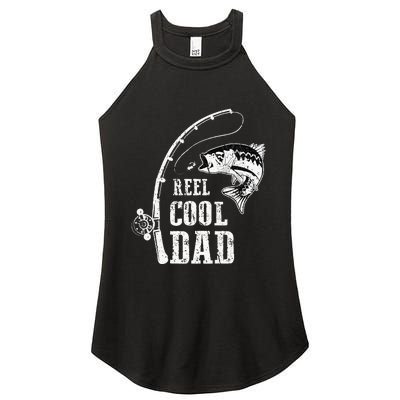 Reel Cool Dad Fishing Daddy Fathers Day Women's Perfect Tri Rocker Tank