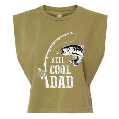 Reel Cool Dad Fishing Daddy Fathers Day Garment-Dyed Women's Muscle Tee