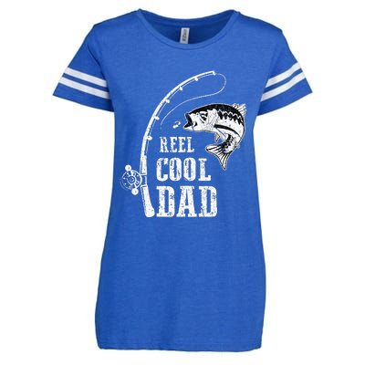 Reel Cool Dad Fishing Daddy Fathers Day Enza Ladies Jersey Football T-Shirt