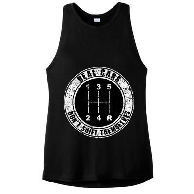 Real Cars Don't Shift Themselves Ual Transmission Gift Ladies PosiCharge Tri-Blend Wicking Tank