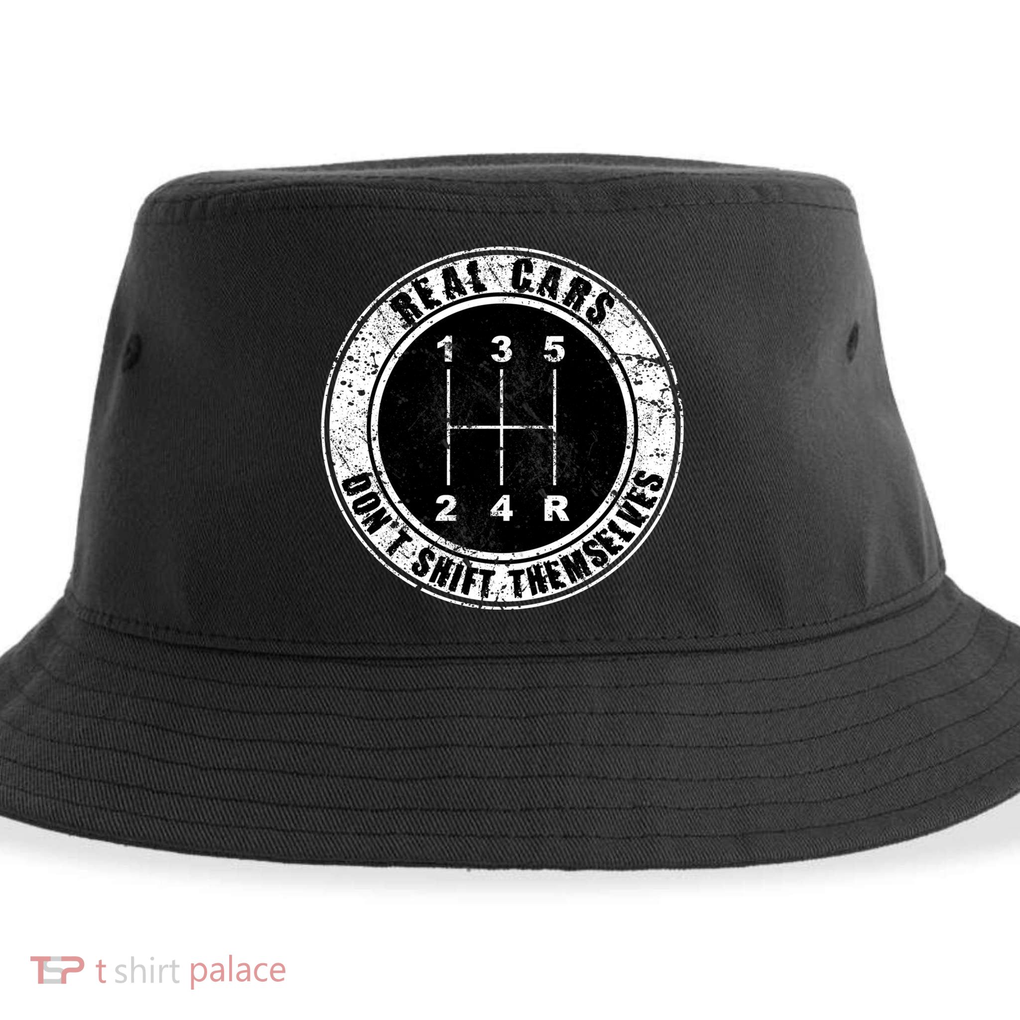 Real Cars Don't Shift Themselves Ual Transmission Gift Sustainable Bucket Hat
