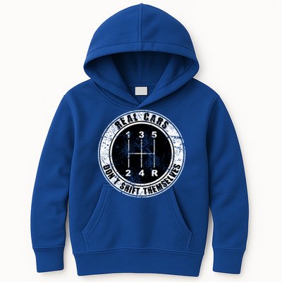 Real Cars Don't Shift Themselves Ual Transmission Gift Kids Hoodie