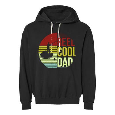 Reel Cool Dad Funny Fishing Fish Garment-Dyed Fleece Hoodie