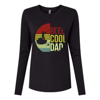 Reel Cool Dad Funny Fishing Fish Womens Cotton Relaxed Long Sleeve T-Shirt