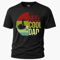 Reel Cool Dad Funny Fishing Fish Cooling Performance Crew T-Shirt