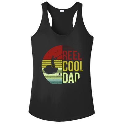 Reel Cool Dad Funny Fishing Fish Ladies PosiCharge Competitor Racerback Tank