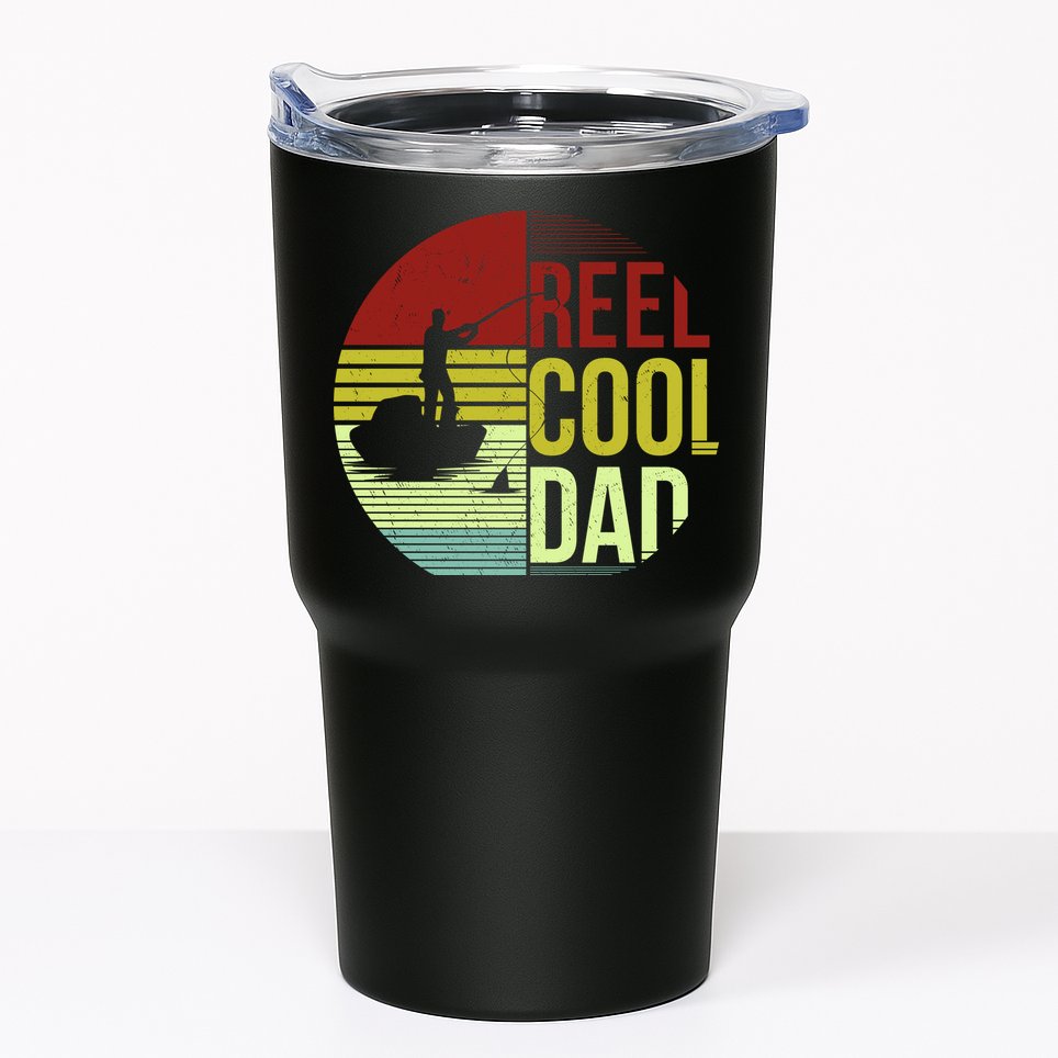 Reel Cool Dad Funny Fishing Fish Tumbler