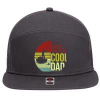 Reel Cool Dad Funny Fishing Fish 7 Panel Mesh Trucker Snapback Hat