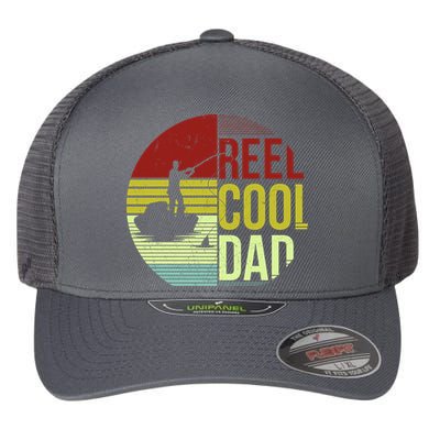 Reel Cool Dad Funny Fishing Fish Flexfit Unipanel Trucker Cap