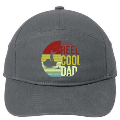 Reel Cool Dad Funny Fishing Fish 7-Panel Snapback Hat