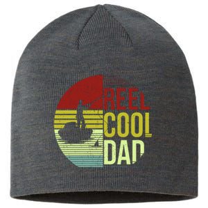 Reel Cool Dad Funny Fishing Fish Sustainable Beanie