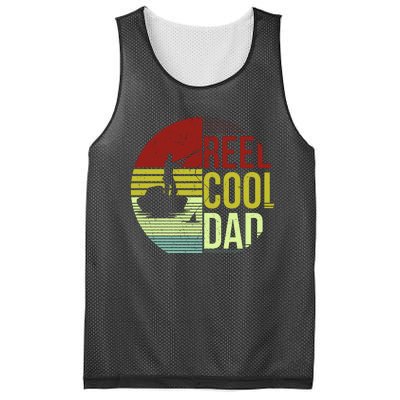 Reel Cool Dad Funny Fishing Fish Mesh Reversible Basketball Jersey Tank