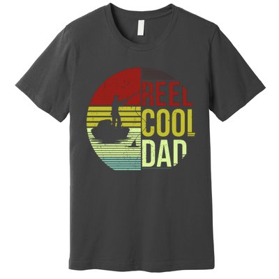 Reel Cool Dad Funny Fishing Fish Premium T-Shirt