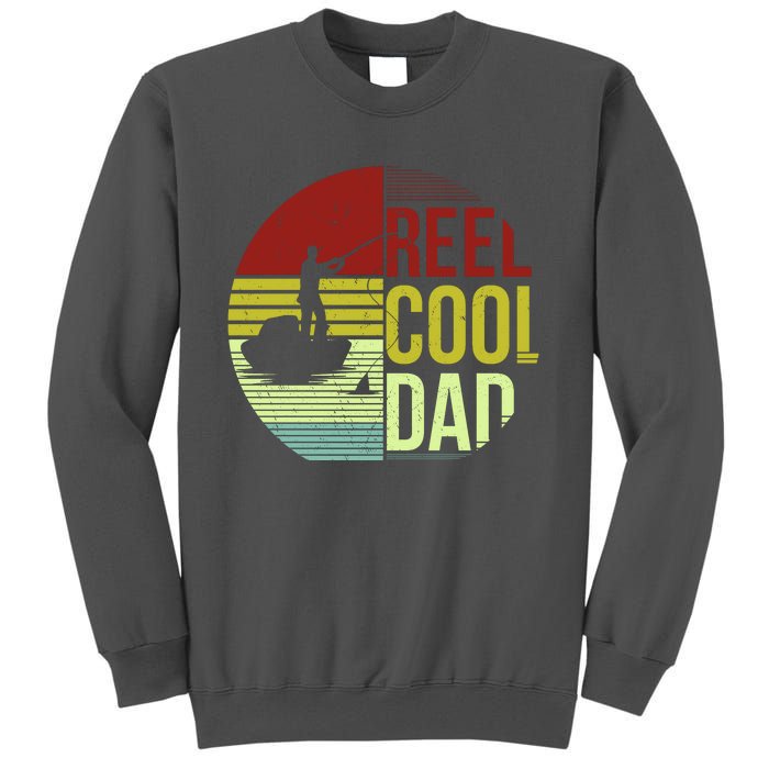 Reel Cool Dad Funny Fishing Fish Tall Sweatshirt