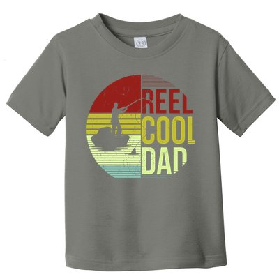 Reel Cool Dad Funny Fishing Fish Toddler T-Shirt