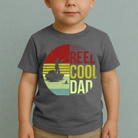 Reel Cool Dad Funny Fishing Fish Toddler T-Shirt