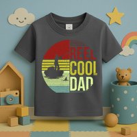 Reel Cool Dad Funny Fishing Fish Toddler T-Shirt