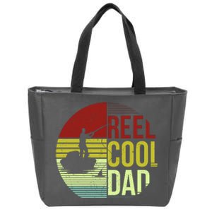 Reel Cool Dad Funny Fishing Fish Zip Tote Bag