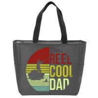 Reel Cool Dad Funny Fishing Fish Zip Tote Bag