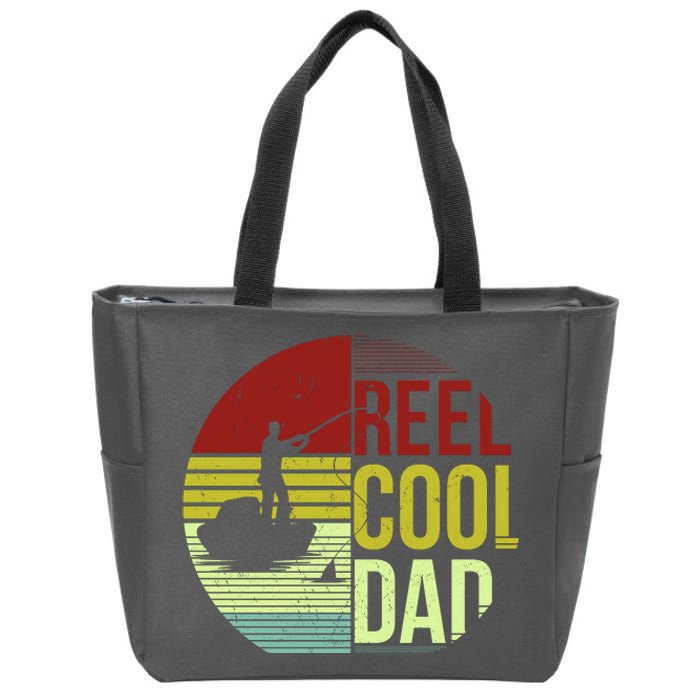 Reel Cool Dad Funny Fishing Fish Zip Tote Bag